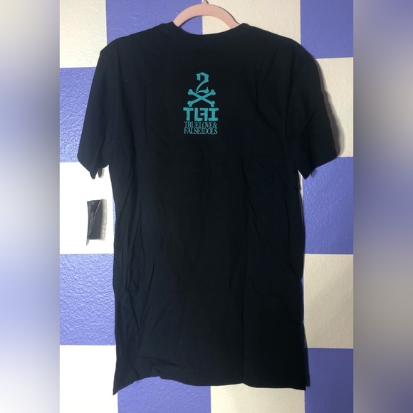 NWT True Love False Idols Stag Party Y2K Lady and Deer Black Tee - Size M - Picture 2 of 4